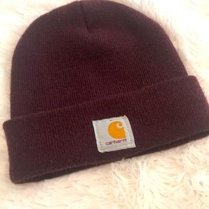 Carhartt Maroon Beanie hat